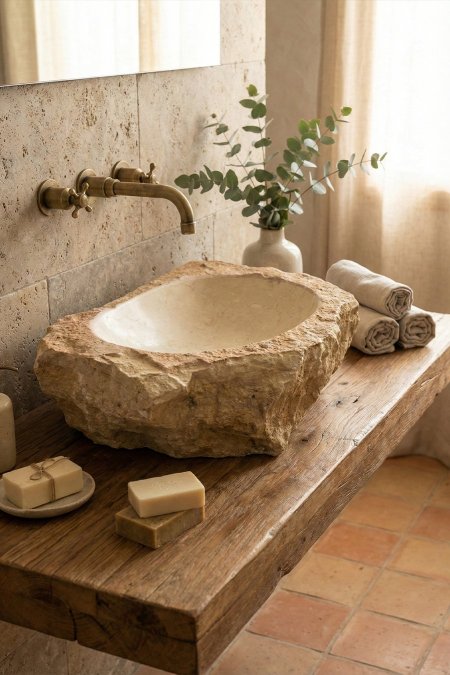 حوض حجر طبيعي